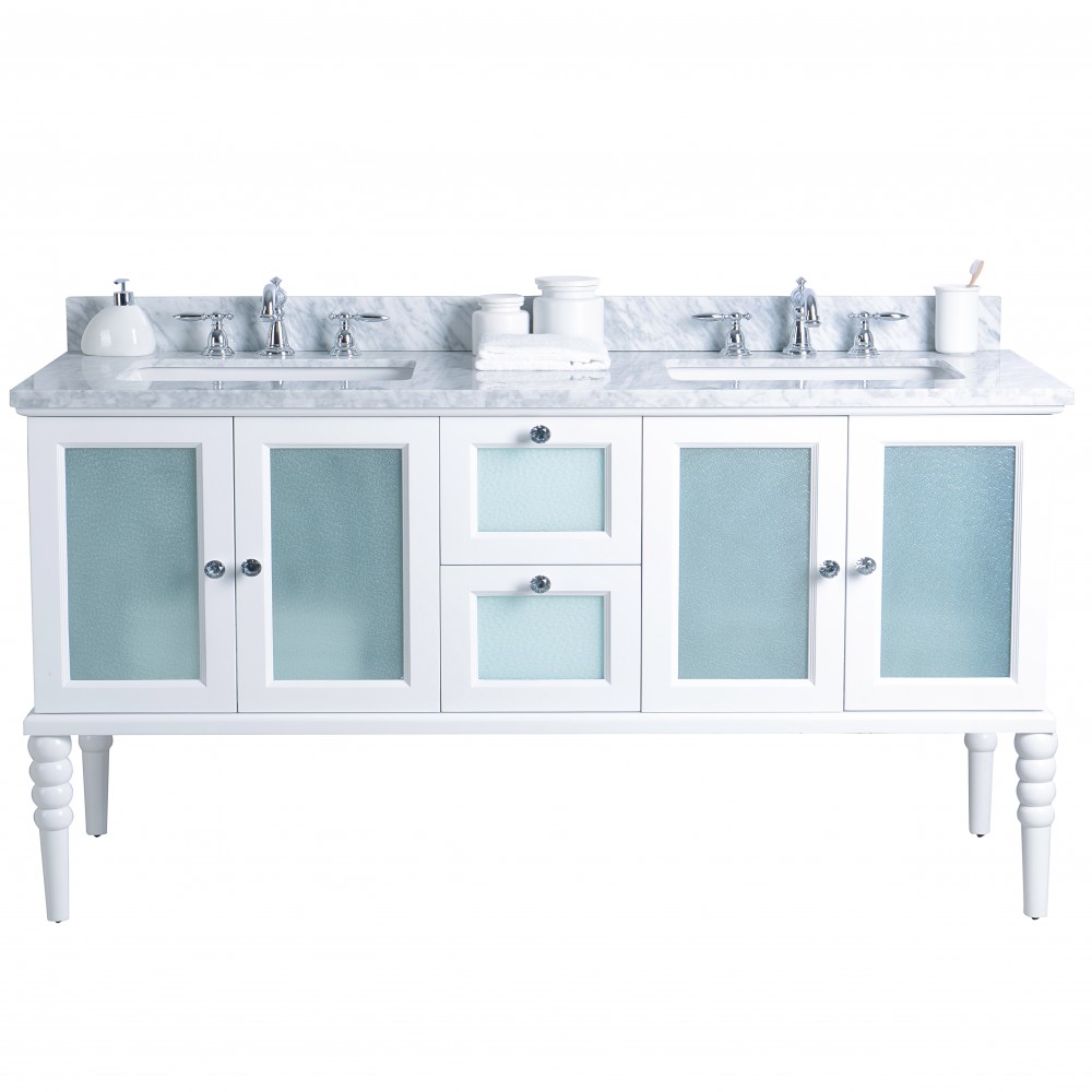 Grace Floor Mount 72” Double Sink Vanity Freestanding Bathroom