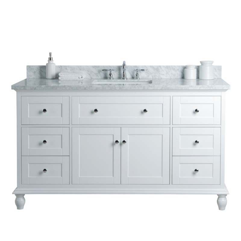 Yasmine Floor Mount 60 Single Sink Vanity Freestanding