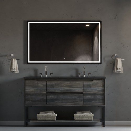 Ashley Floor Mount 60” Double Sink Vanity Freestanding Bathroom