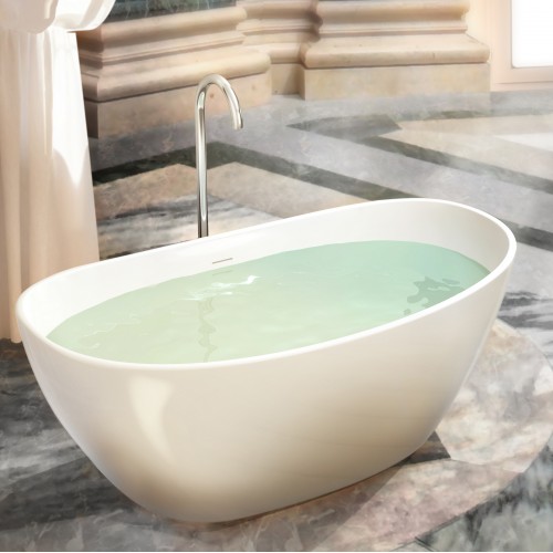 Alegro Freestanding Solid Surface Stone 64” Tub Bathtubs Toronto