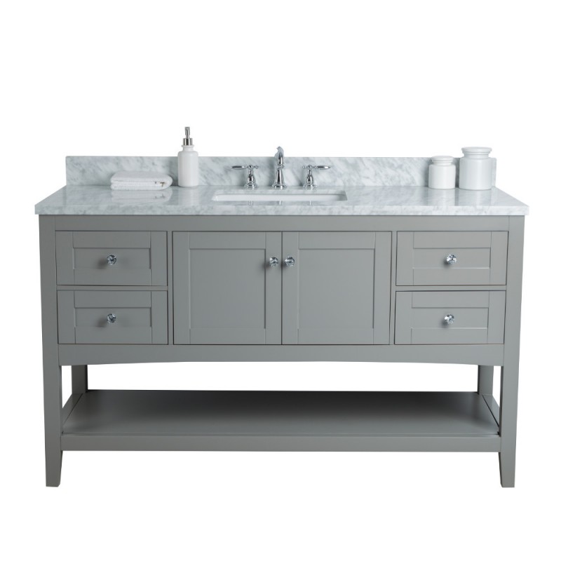 Sirena Floor Mount 60" Single Sink Vanity