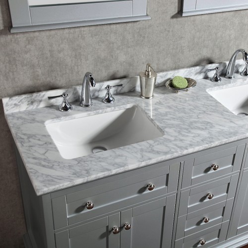 Yasmine Floor Mount 60” Double Sink Vanity – Freestanding Bathroom Vanities - Toronto, Canada | Virta Luxury Bathroom Furniture