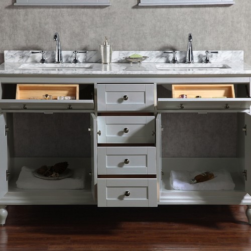 Yasmine Floor Mount 60” Double Sink Vanity – Freestanding Bathroom Vanities - Toronto, Canada | Virta Luxury Bathroom Furniture