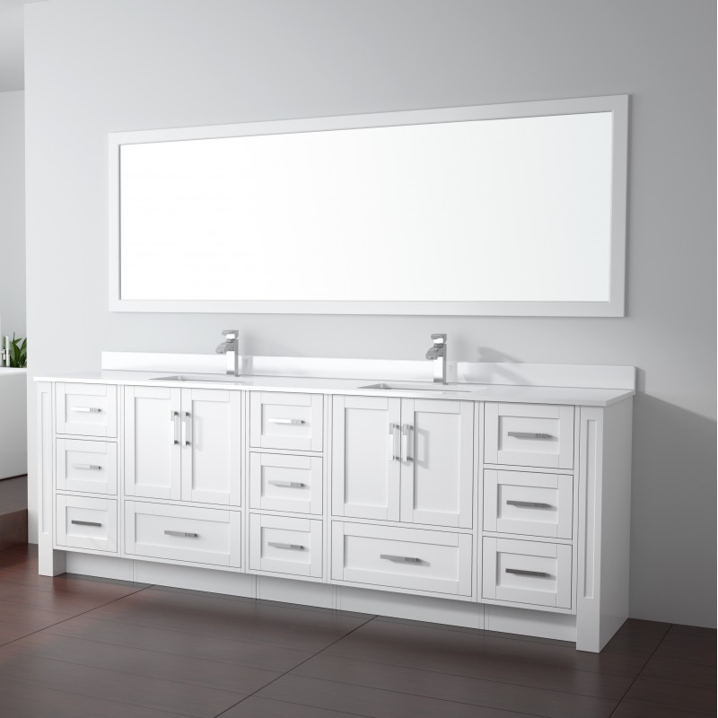 Flow Floor Mount 96” Double Sink Vanity Freestanding