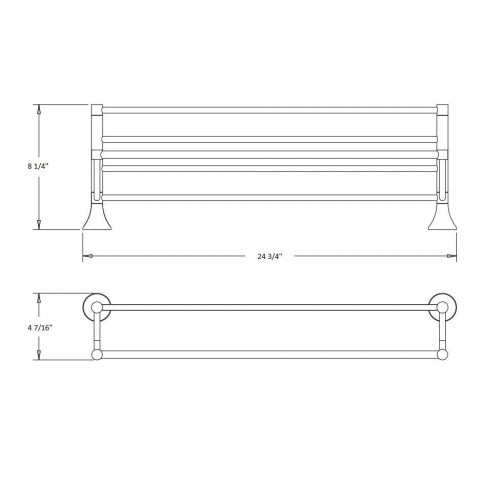 Rhea Double Bath Towel Shelf