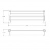 Rhea Double Bath Towel Shelf