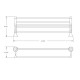 Rhea Double Bath Towel Shelf