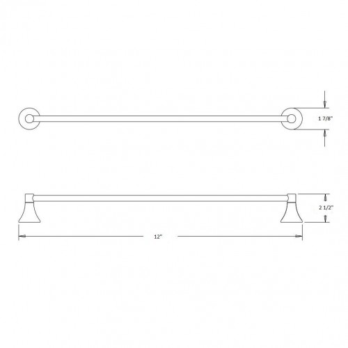 Rhea 12" Single Towel Bar