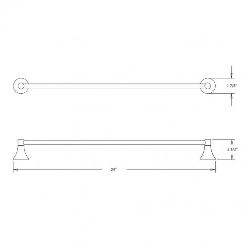 Rhea 24" Single Towel Bar
