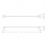 Rhea 24" Single Towel Bar