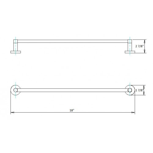 Daphne 18" Single Towel Bar