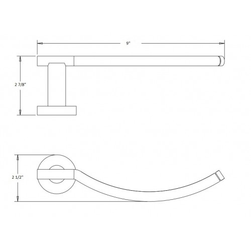 Daphne Curved Towel Ring