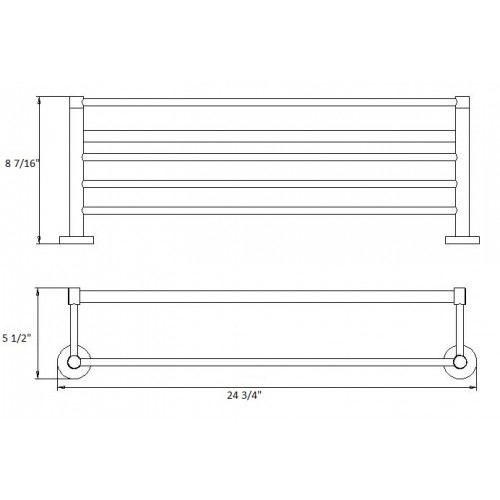 Daphne Double Bath Towel Shelf