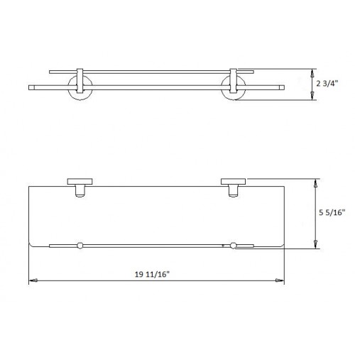 Daphne Single Glass Shelf