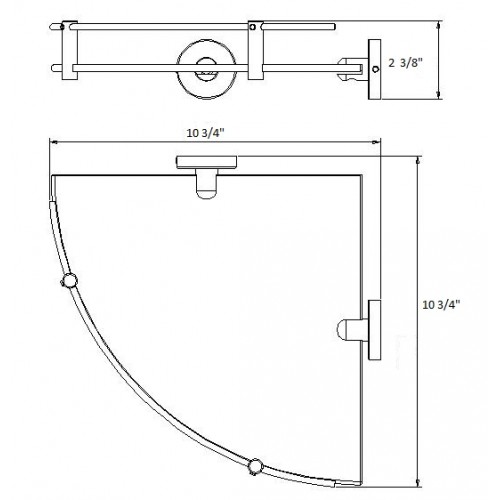 Daphne Single Glass Shelf