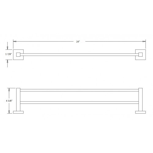 Zenith 24" Double Towel Bar