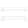 Zenith 24" Double Towel Bar