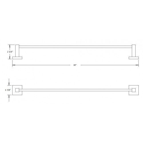 Zenith 30" Single Towel Bar