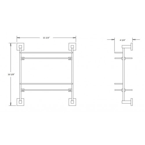 Zenith Double Glass Shelf