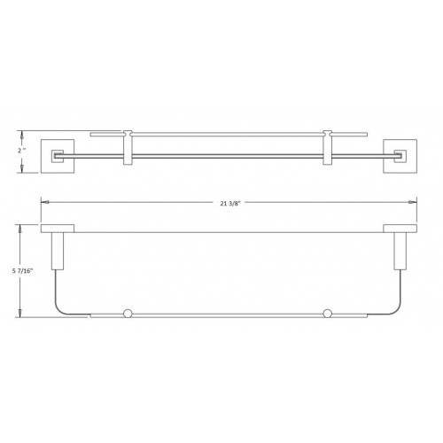 Zenith Single Glass Shelf