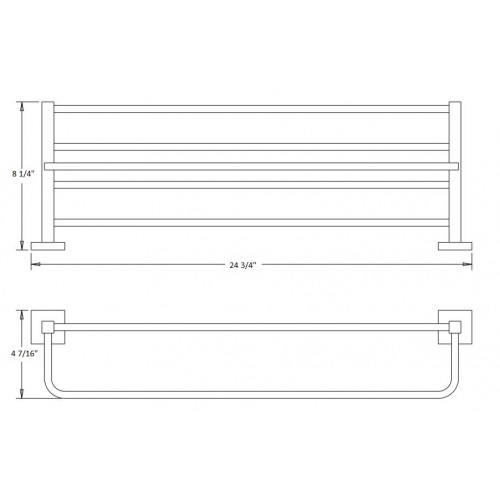 Zenith Double Bath Towel Shelf