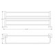 Zenith Double Bath Towel Shelf