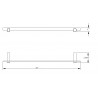 Ares 12" Single Towel Bar