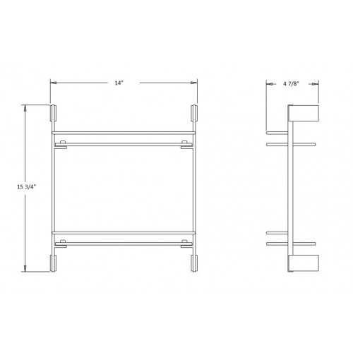Pallas Double Glass Shelf
