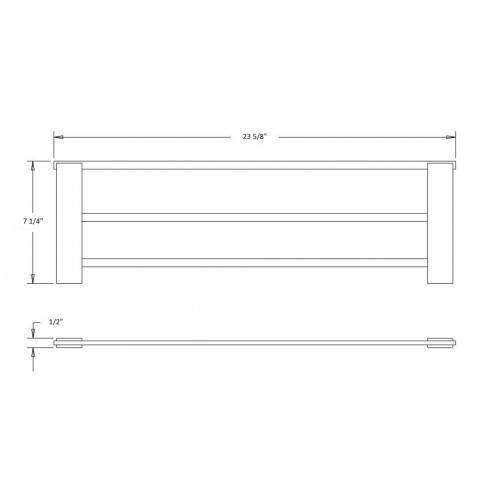 Pallas Single Bath Towel Shelf