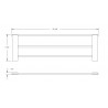 Pallas Single Bath Towel Shelf
