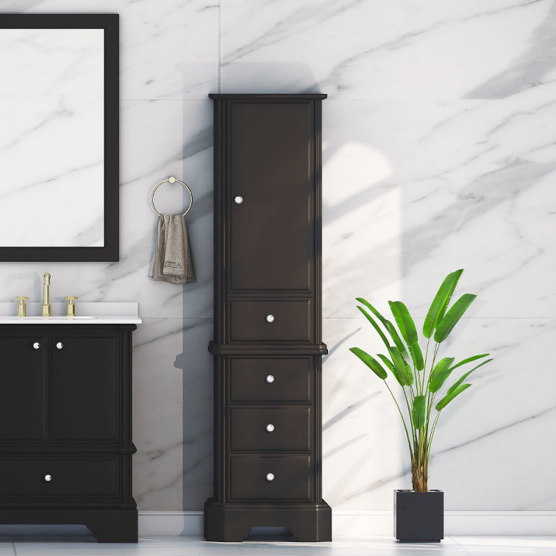 Charm Solid Wood 19" Linen Tower Freestanding Linen Tower Toronto, Canada Virta Luxury