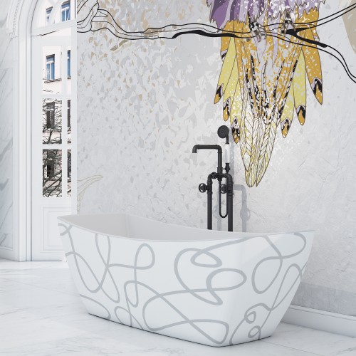 Venice Art Freestanding Acrylic 63" Tub