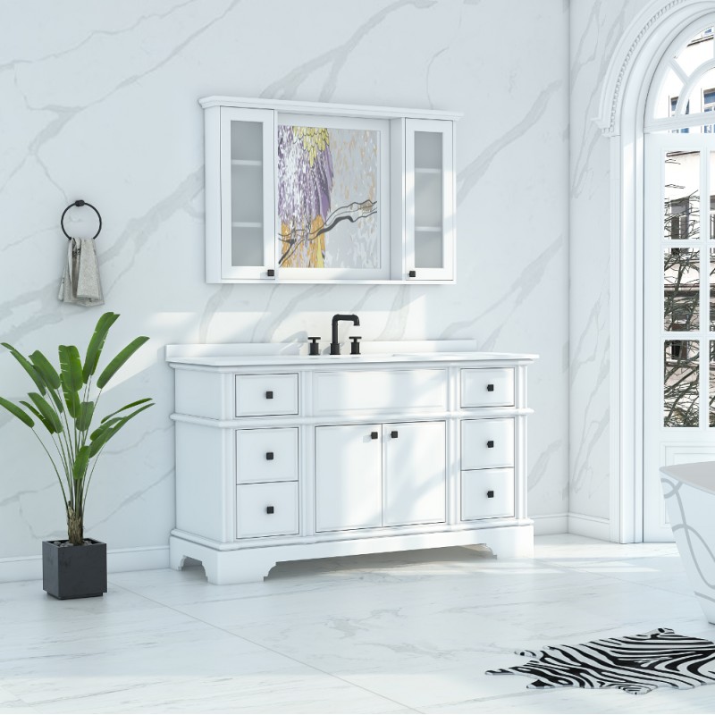 Charm Floor Mount 60'' Single Sink Vanity