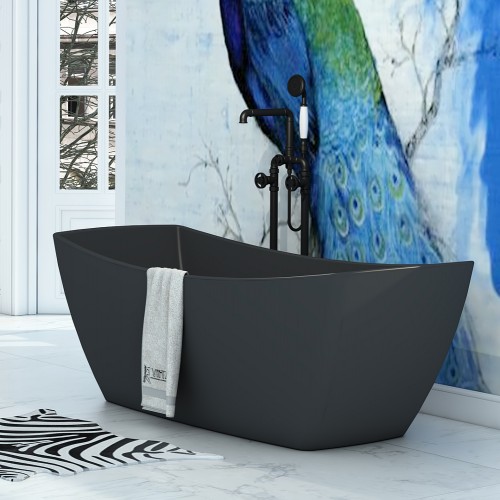 Venice Freestanding Acrylic 63" Tub - Black