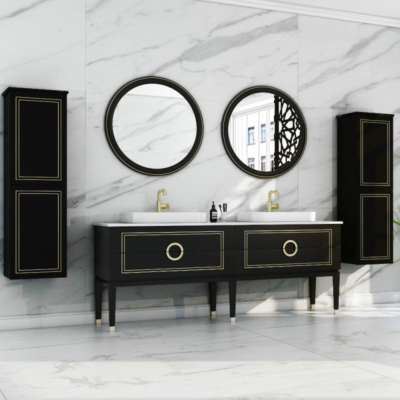 Sarah Floor Mount 72 Double Vessel Sink Vanity Freestanding