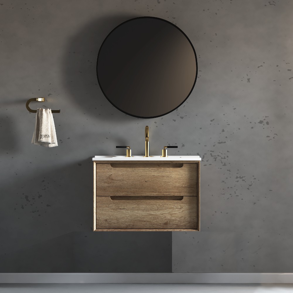 Ashley Wall Hung 30 Single Sink Vanity, Wall Mount Bathroom Vanity Canada