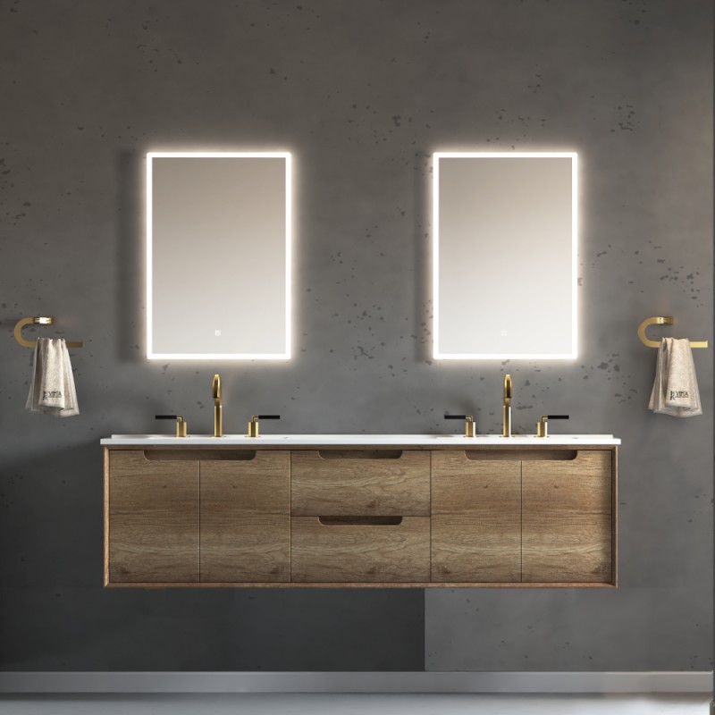 Ashley Wall Hung 72” Double Sink Vanity – Freestanding Bathroom