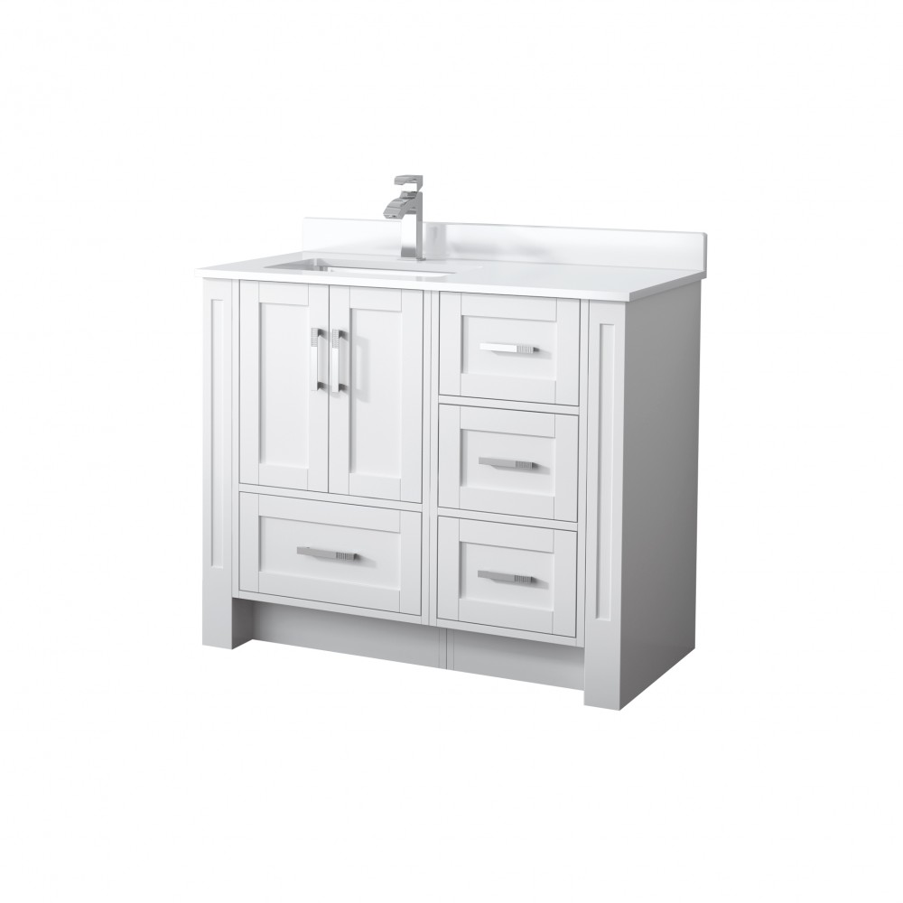 Single Sink Vanity, 42 Inch White Bathroom Vanity Canada