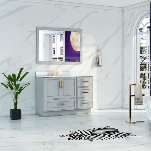 Flow Floor Mount 44" Single Sink Vanity