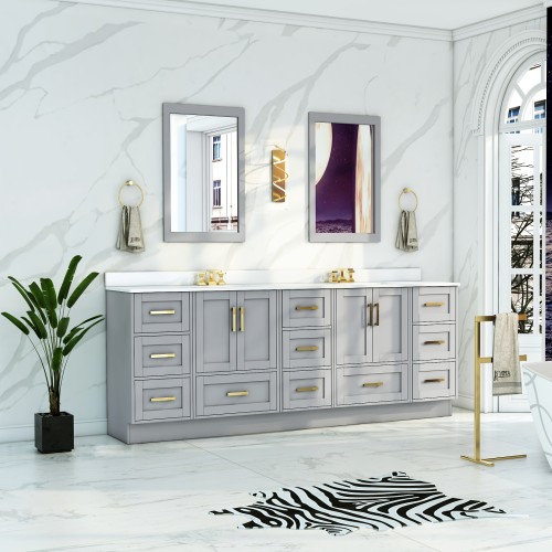 Flow Floor Mount 82" Double Sink Vanity