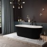 Barcelona Freestanding Acrylic 59” Tub Black & White- Bathtubs - Toronto, Canada | Virta