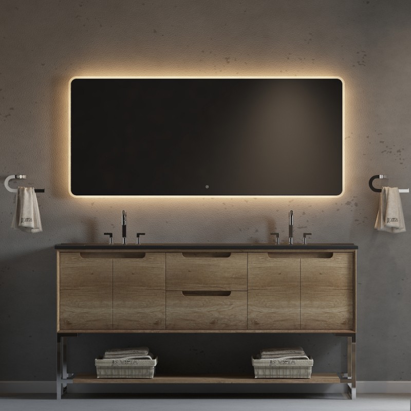 Ashley Floor Mount 72” Double Sink Vanity Freestanding Bathroom