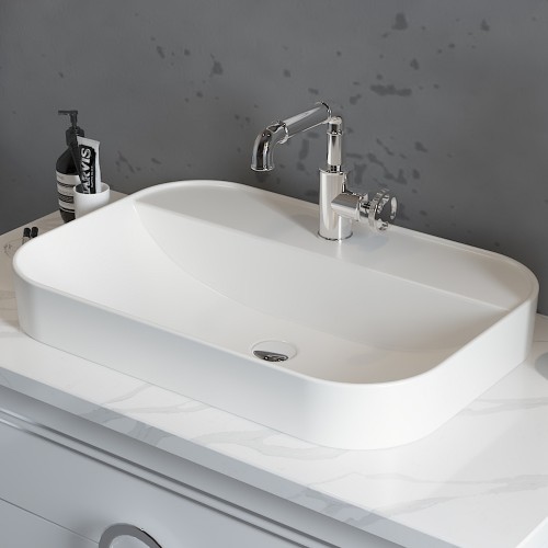 Virta 24" Rectangular Top Mount Porcelain Sink