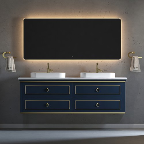Bluestar Wall Hung 72" Double Sink Vanity