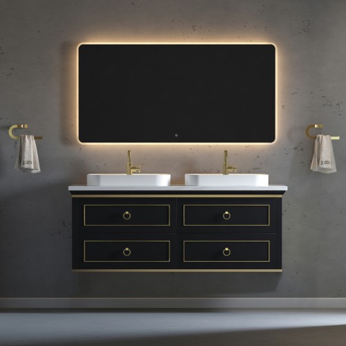 Blackstar Wall Hung 60" Double Sink Vanity