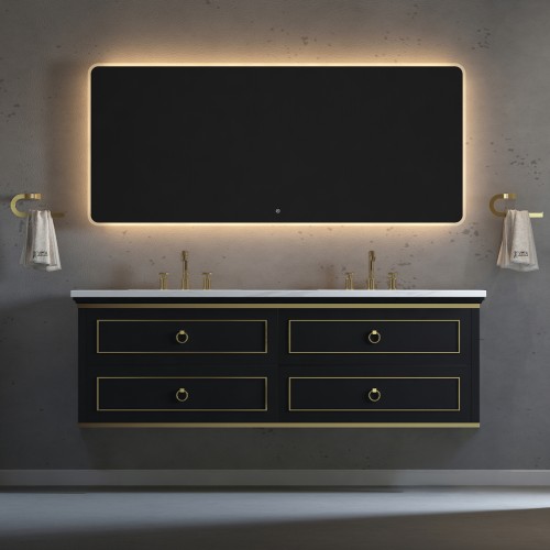 Blackstar Wall Hung 72" Double Sink Vanity