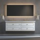 Whitestar Wall Hung 72&quot; Double Sink Vanity