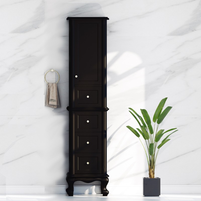 Tempo Solid Wood 18" Linen Tower