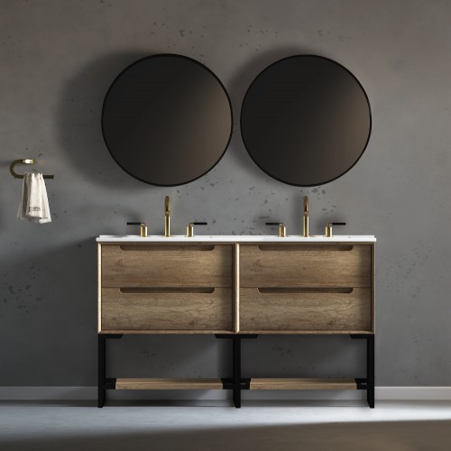 Ashley Floor Mount 61" Double Sink Vanity