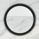 Virta 24&quot; Round Wood Framed Bathroom Mirror